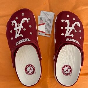 CROCS Alabama Clogs - Crimson and White M7-W9